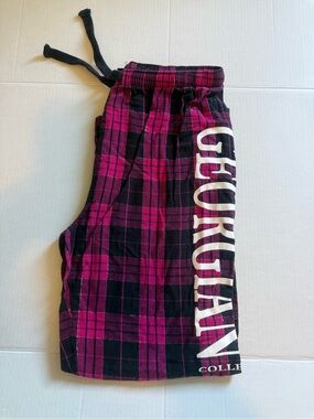 M&M'S Women's Pink and Black Plaid Pajama Pants